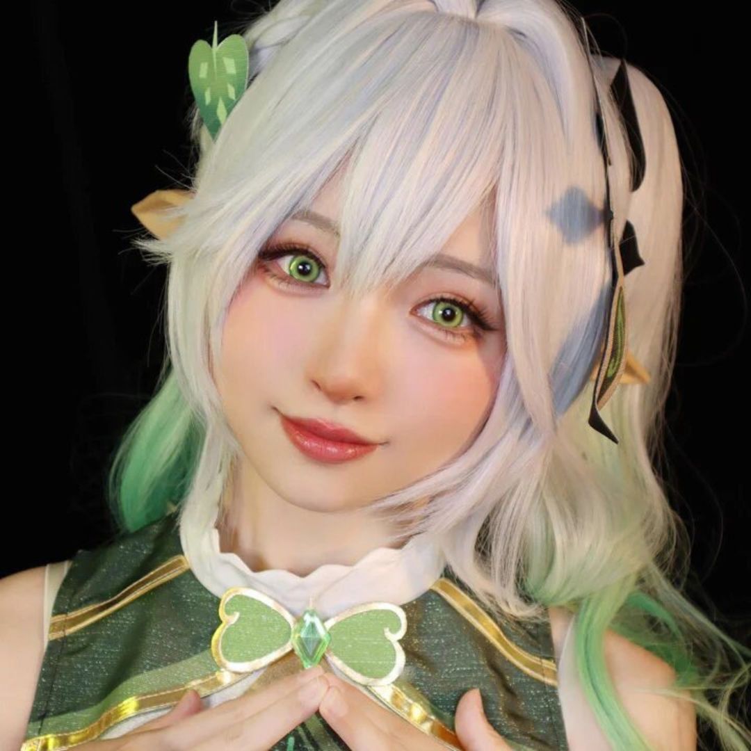 kazzue sakura leaf green colored contact lens