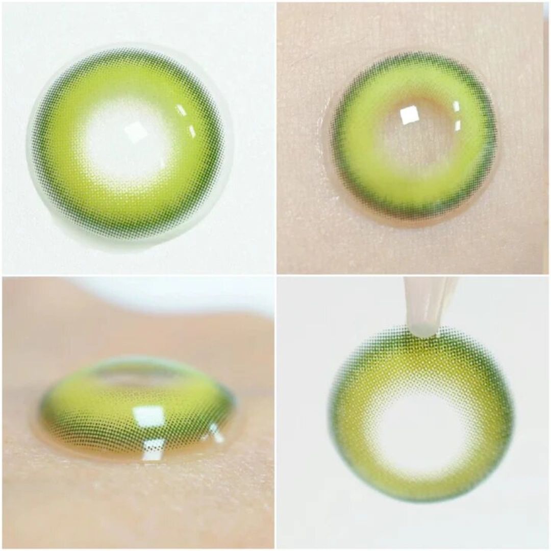 kazzue sakura leaf green colored contact lens