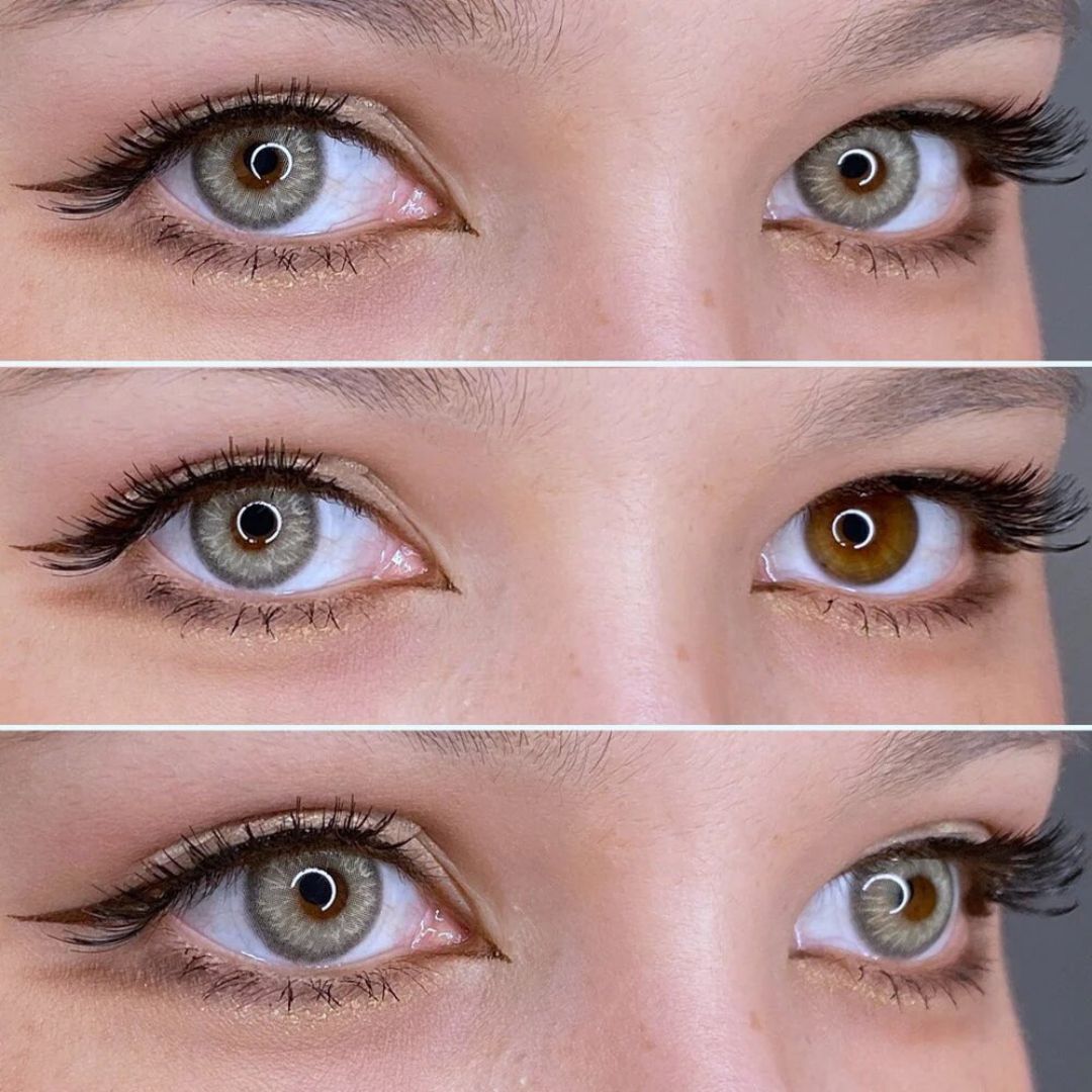 kazzue slay queen colored contact lens closeup