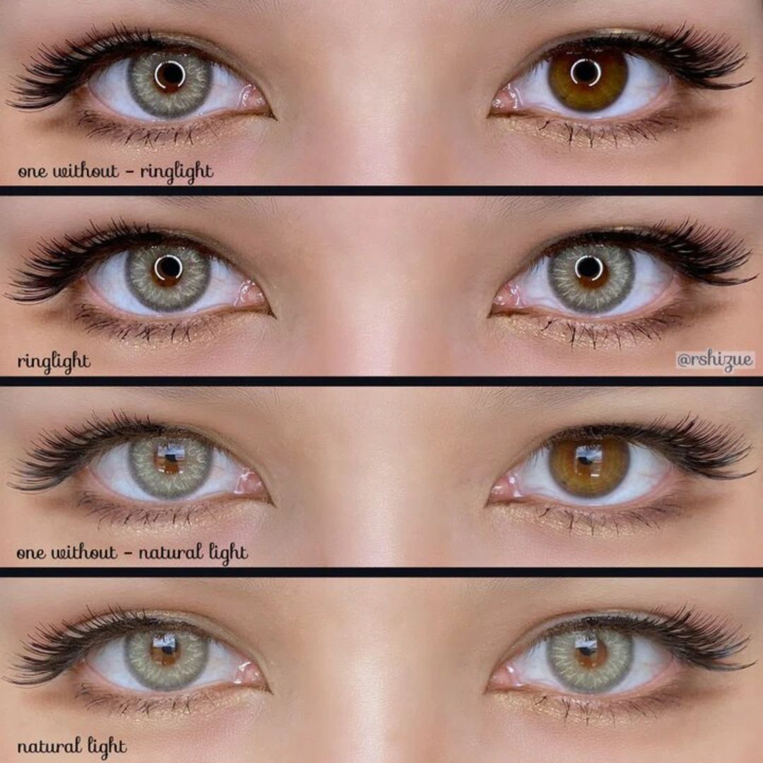 kazzue slay queen colored contact lens closeup