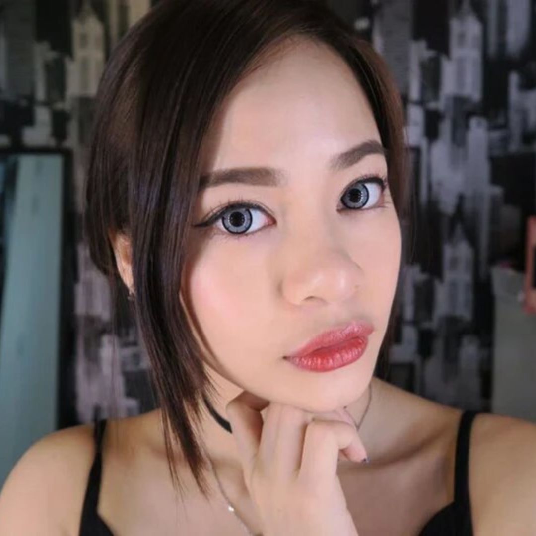 kazzue twilight gray colored contact lens