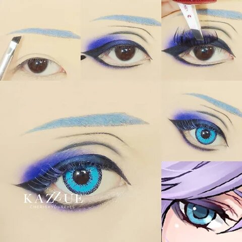 kazzue vivid brilliant blue colored contact lens