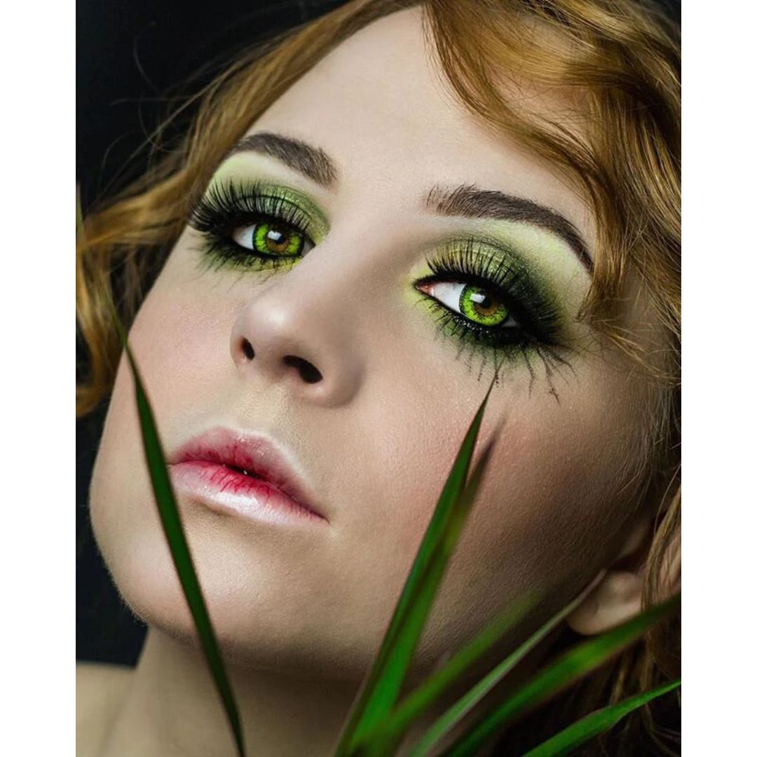 kazzue vivid brilliant green colored contact lens