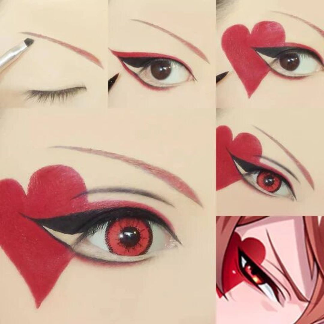 kazzue vivid brilliant red colored contact lens