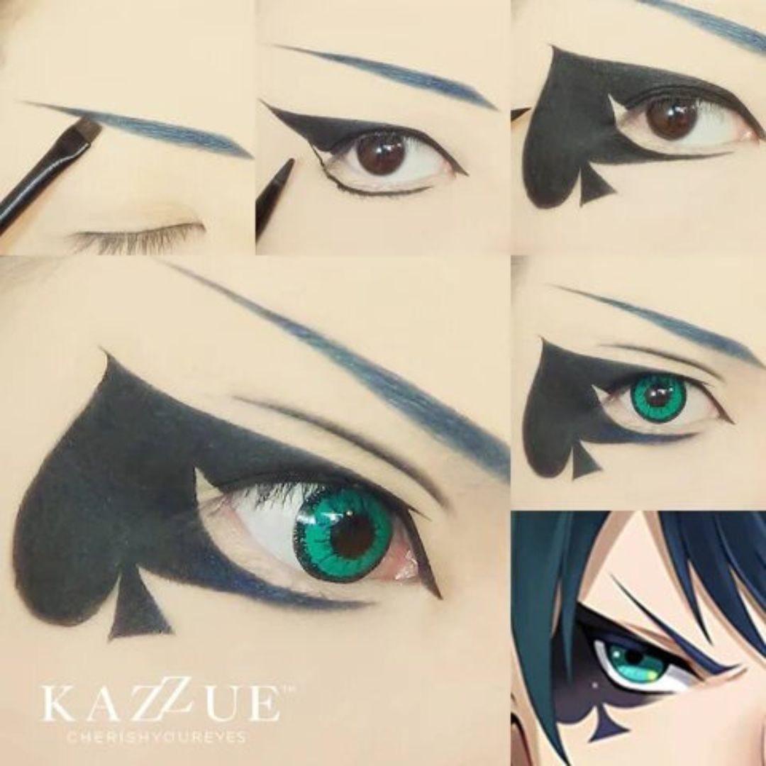 kazzue vivid brilliant turquoise colored contact lens