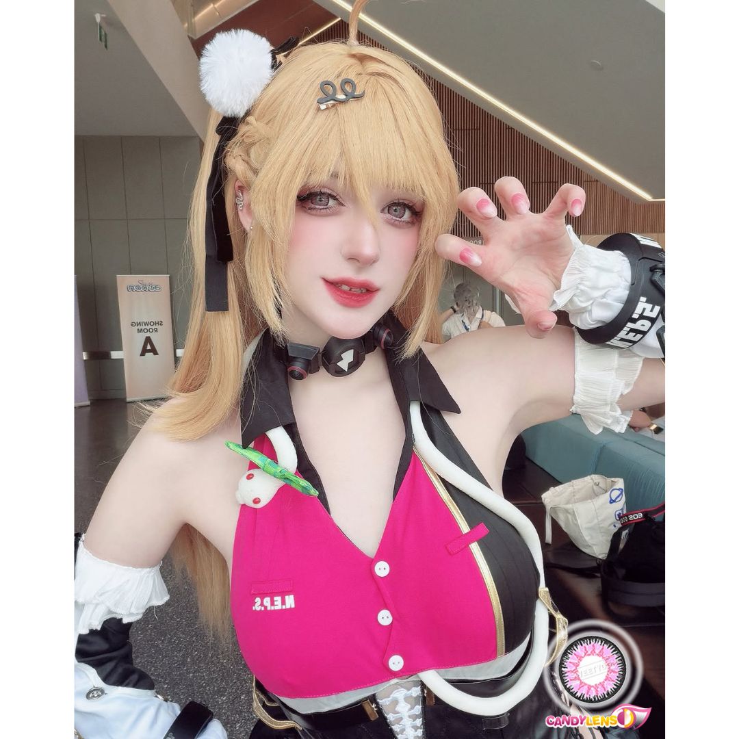 sweety candy pink colored contact lens