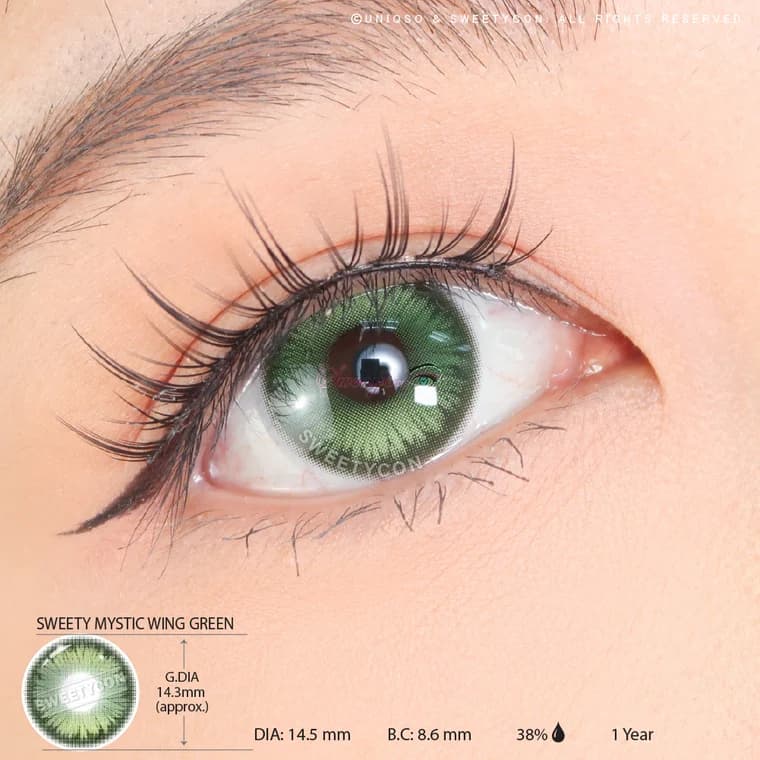 sweety mystic wing green colored contact lens
