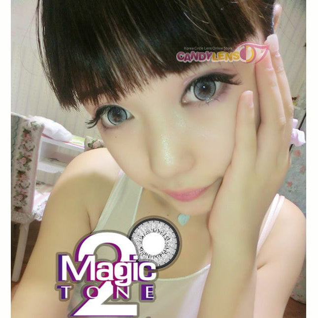 EOS New Adult Gray circle lenses on a model with bright gray eyes