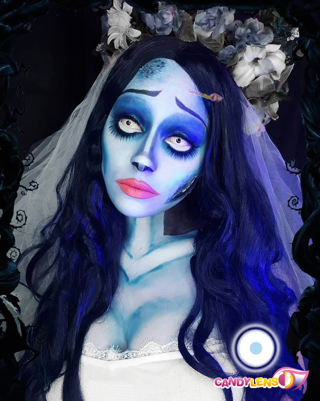 Halloween White Out Crazy Lens (with prescription)