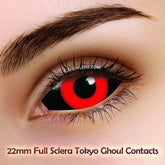 22mm Full Sclera Tokyo Ghoul Contacts (Expired within a year)