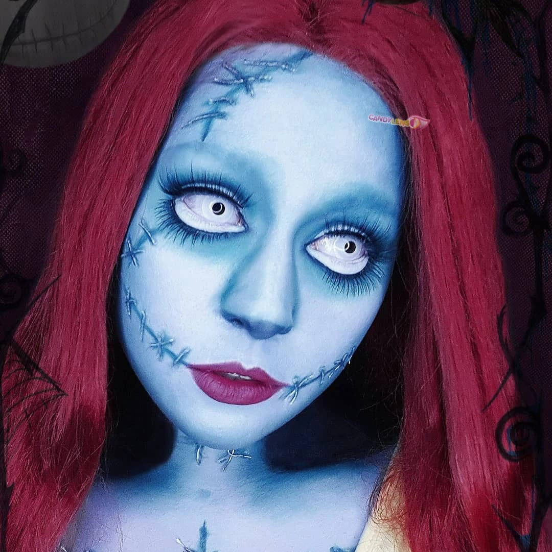 Prescription White Out Halloween Contact Lens
