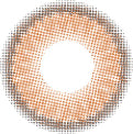 Close-up of a contact lens with a halftone pattern