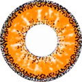 kazzue vivid brilliant orange colored contact lens