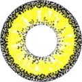 kazzue vivid brilliant yellow colored contact lens